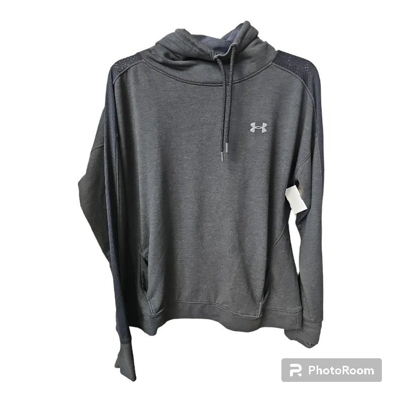 Women's Lace-Up Sweatshirts-Athletic Sweatshirt Hoodie By Under Armour  Size: L