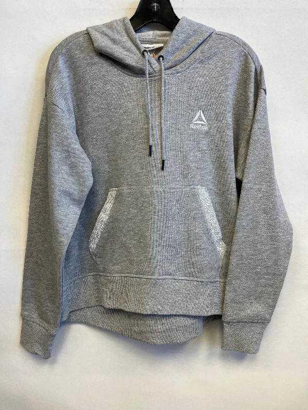 Women's Pocket Sweatshirts-Athletic Sweatshirt Hoodie By Reebok  Size: M