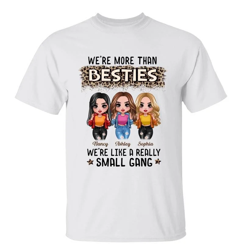 Women's Lounge T-Shirts-Leopard Cool Doll Besties Personalized Shirt