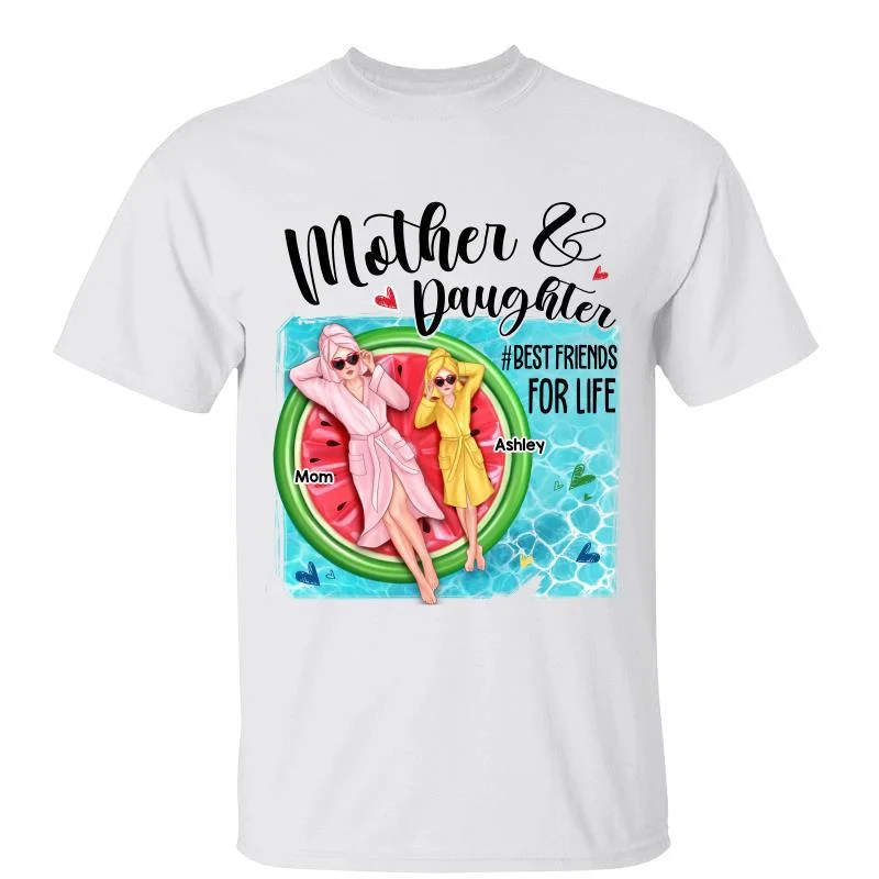 Women's Dolman Sleeve T-Shirts-Mother Daughter Best Friends For Life Summer Personalized Shirt