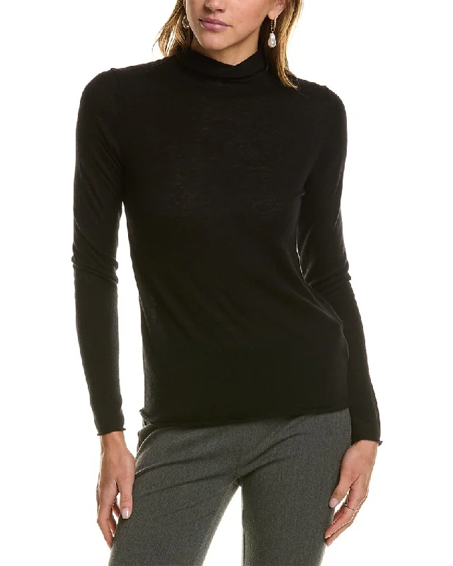 Women's Turtleneck Pullovers-Reiss Emma Wool & Cashmere-Blend Roll Neck Top