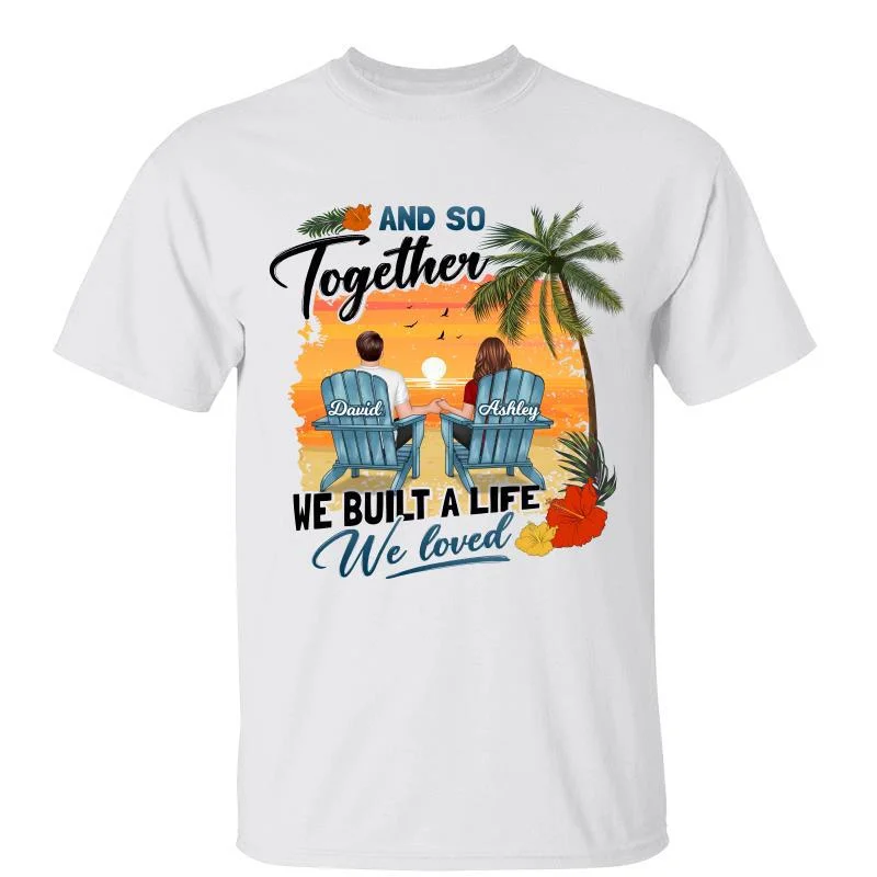 Women's Petite T-Shirts-Together We Built A Life Summer Couple Personalized Shirt