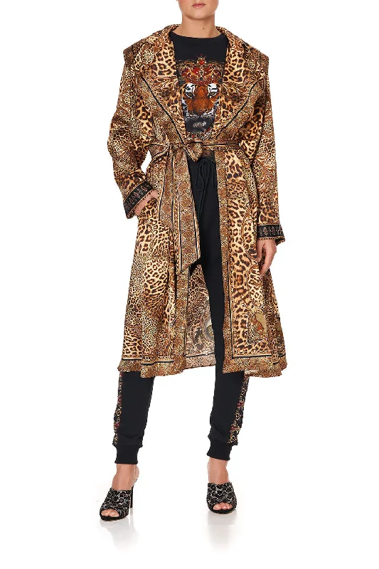 Women's Baroque Print Jackets-LOOSE LONGLINE TRENCH LADY LODGE