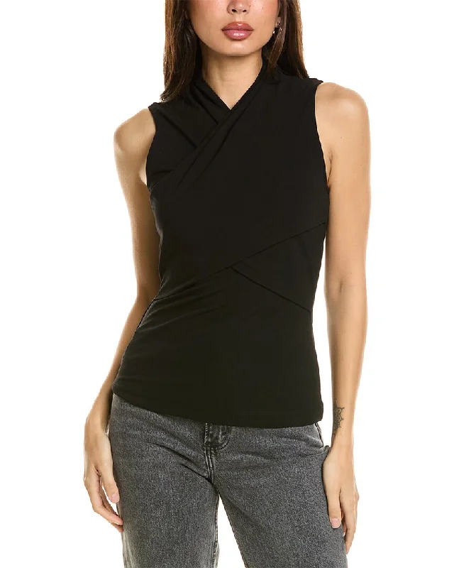 Women's Button Pullovers-Reiss Eli Wrap Top