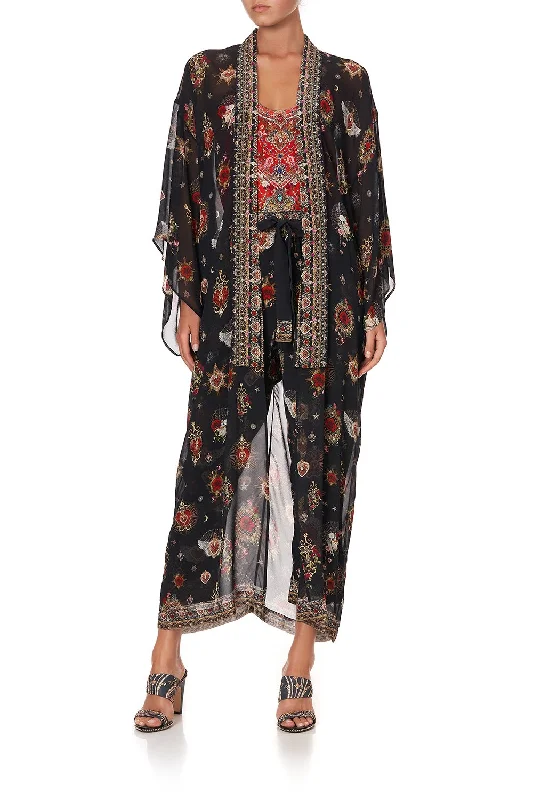 Women's Boho Jackets-KIMONO COAT MONTAGUES CAPULET