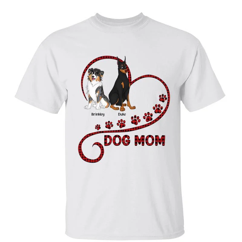 Women's Concert T-Shirts-Cute Sitting Dog In Heart Personalized Shirt