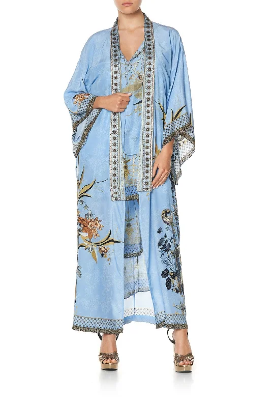 Women's Graphic Print Jackets-KIMONO COAT FAIRY FOUNTAIN