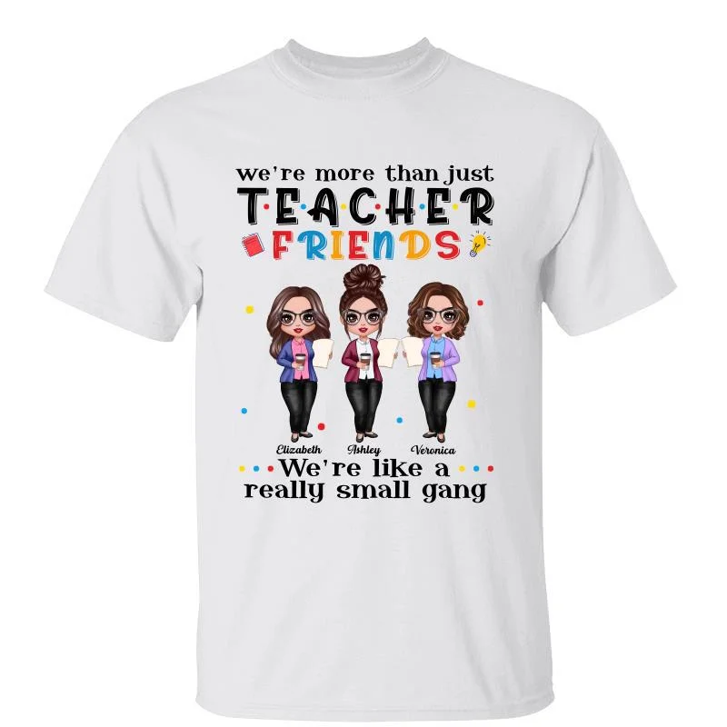 Women's Muscle Fit T-Shirts-More Than Just Teacher Friends Personalized Shirt