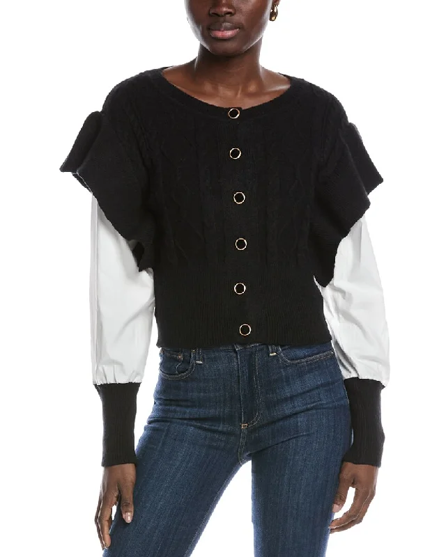 Women's Travel Pullovers-Gracia Spliced Sweater