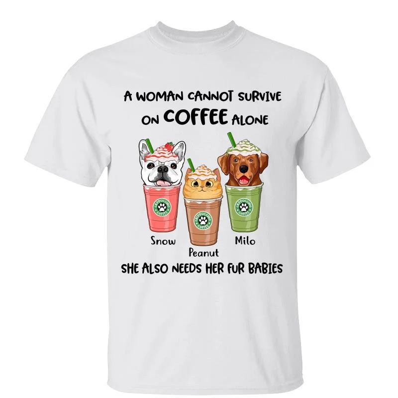 Women's Slouchy T-Shirts-Cappuccino Dog Cat Lover Coffee Personalized Shirt