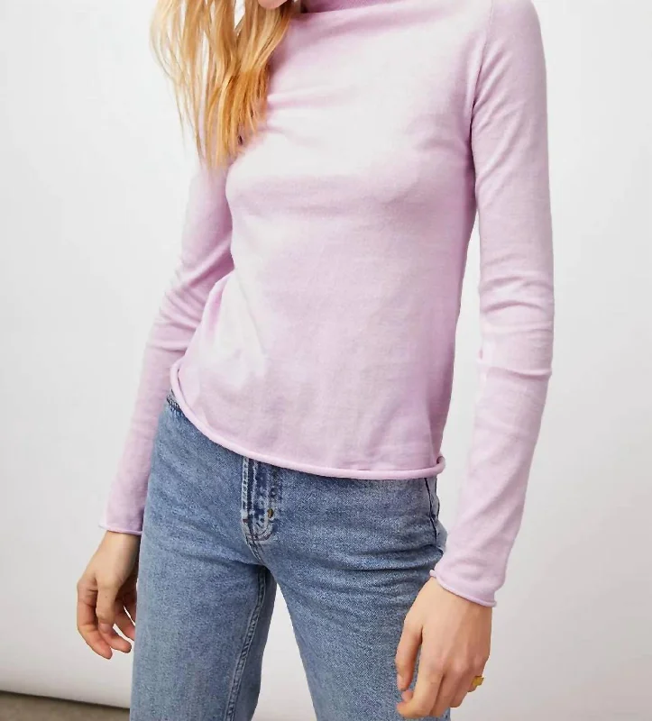 Women's Soft Pullovers-Womens Iris Sweater In Lilac