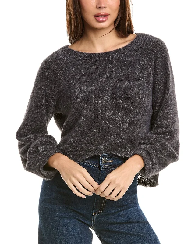 Women's Fringe A-Line Pullovers-Project Social T Maia Slouchy Chenille Sweater