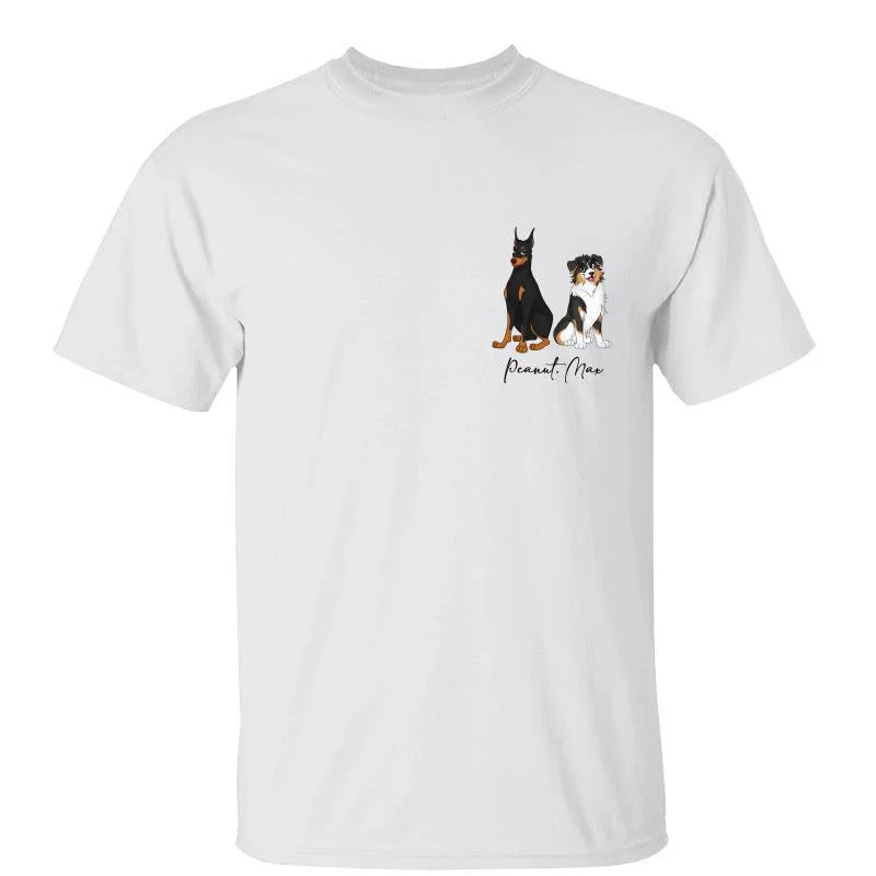 Women's Crop T-Shirts-Simple Cute Sitting Dog Gift For Dog Lover Personalized Shirt