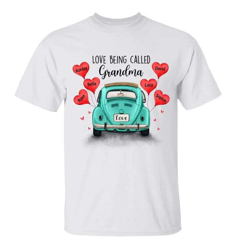 Women's Athletic T-Shirts-Love Being Call Grandma Love Truck Gift For Grandma Personalized Shirt