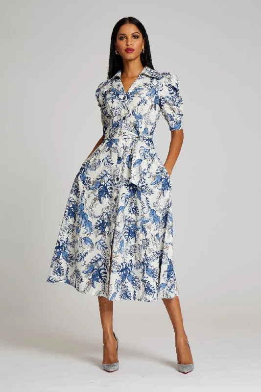 Cotton Printed Shirt Dress