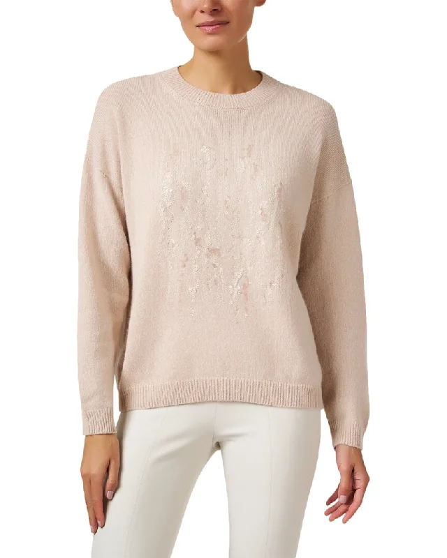 Women's Abstract Pullovers-Peserico Amber Sequin Sweater