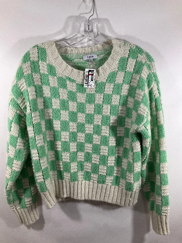 Women's Cotton Pullovers-Sweater By Fate In Plaid Pattern, Size: M