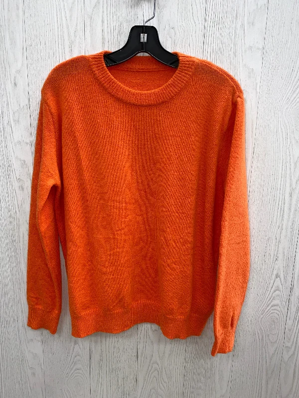 Women's Evening Pullovers-Sweater By Shein In Orange, Size: L