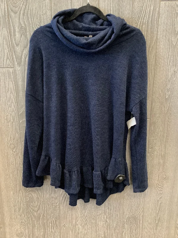 Women's Solid Color Pullovers-Sweater By Clothes Mentor In Blue, Size: L