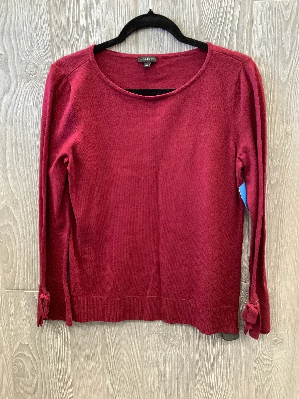 Women's Insulated Floral Pullovers-Sweater By Talbots In Red, Size: S