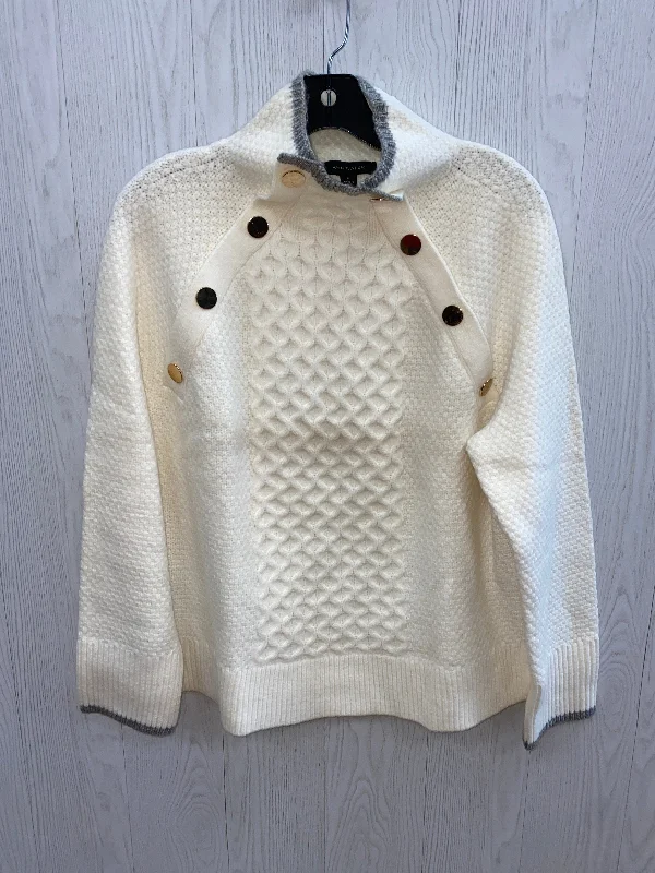 Women's Breathable Pullovers-Sweater By Ann Taylor In Cream, Size: M