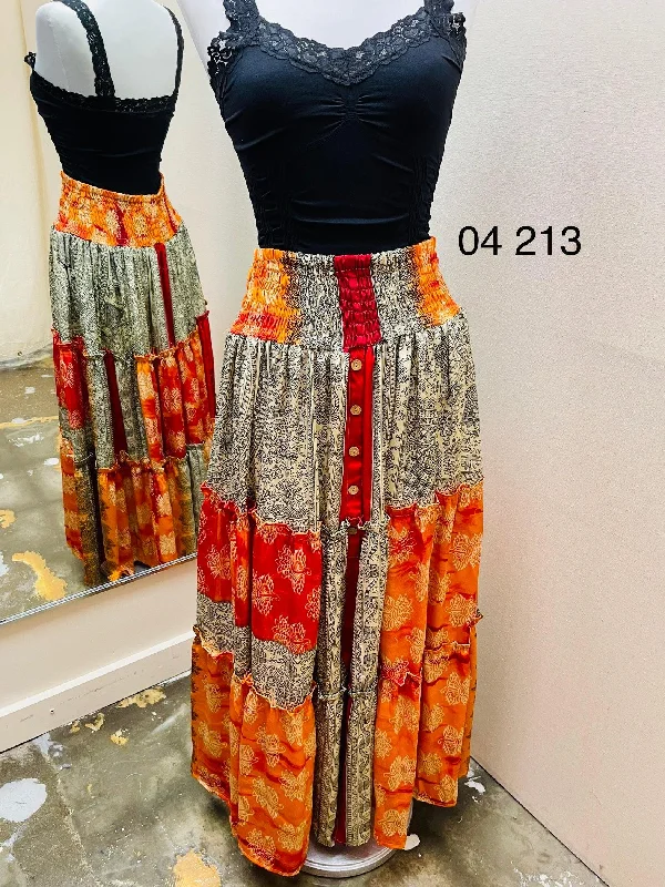 Women's Sequin Ruffle Skirts-Monarch Maxi Skirt #213 by Kantha Bae