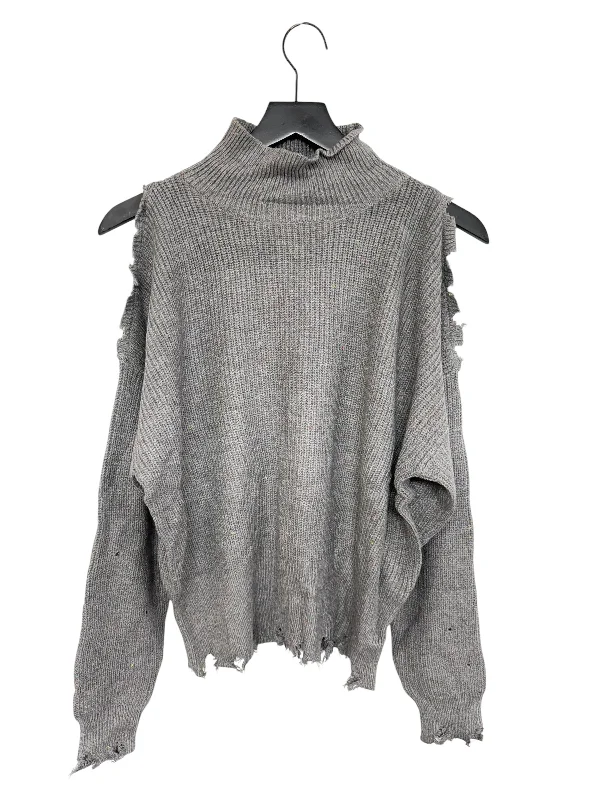 Women's Chunky Pullovers-Sweater By Clothes Mentor In Grey, Size: M