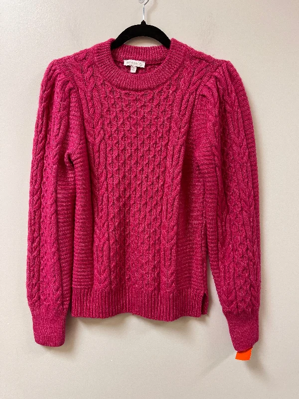 Women's Metallic A-Line Pullovers-Sweater By Crown And Ivy In Pink, Size: S