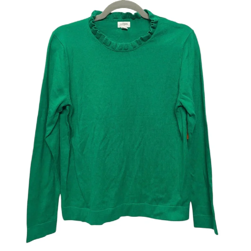 Women's Sequin Denim Pullovers-Sweater By J. Crew In Green, Size:M