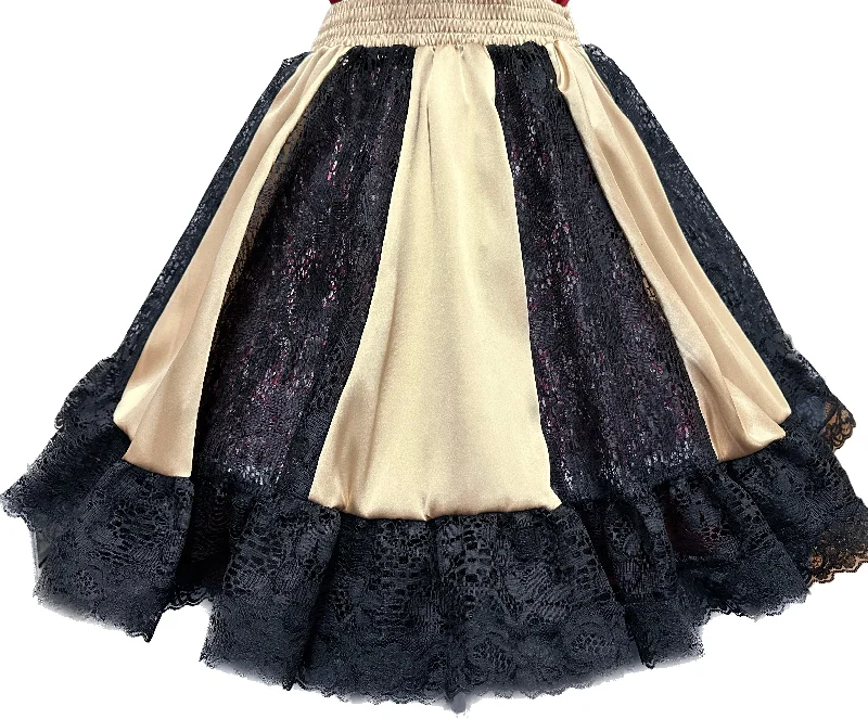 Women's Silk Skirts-Charmeuse Square Dance Skirt