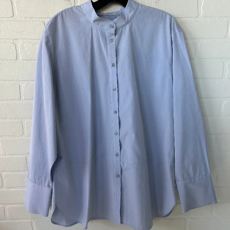 Women's Peasant Blouses-Top Long Sleeve By Nordstrom In Blue, Size: Xl