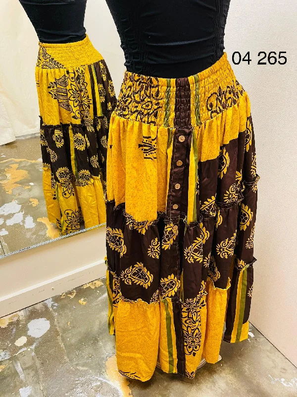 Women's Snake Print Skirts-Monarch Maxi Skirt #265 by Kantha Bae