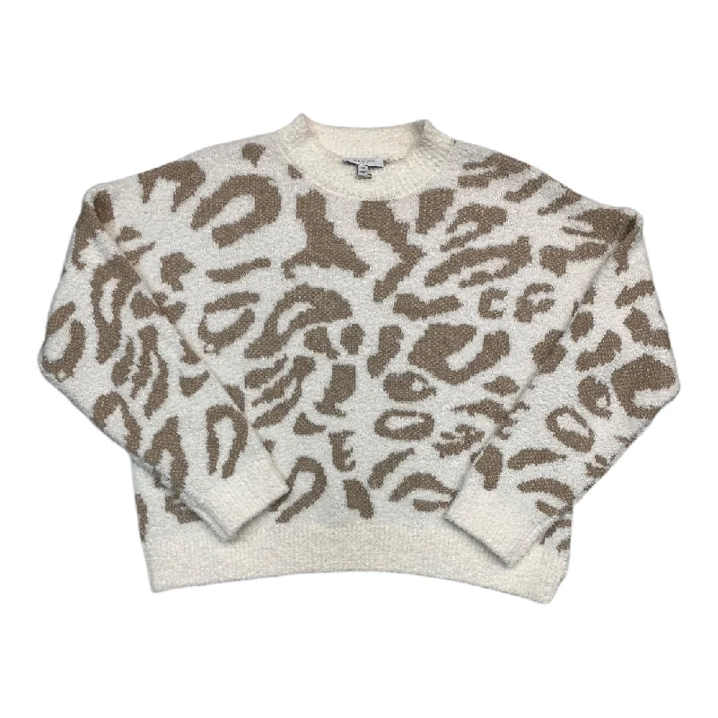 Women's Shimmer Pencil Pullovers-Sweater By Gilli In Animal Print, Size:M