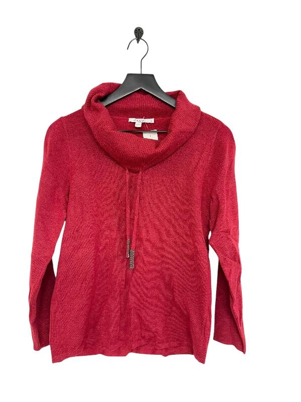 Women's Front-Open Pullovers-Sweater By Chicos In Red, Size: S