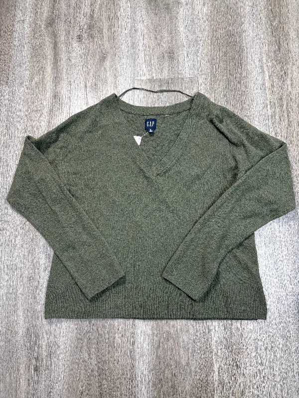 Women's Thermal Ruffle Pullovers-Sweater By Gap In Green, Size: S