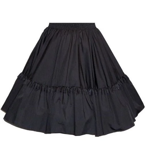 Women's Textured Floral Skirts-Circle Skirt w/ lace Square Dance Skirt