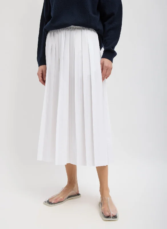 Women's Chic Skirts-Nylon Pleated Pull On Skirt