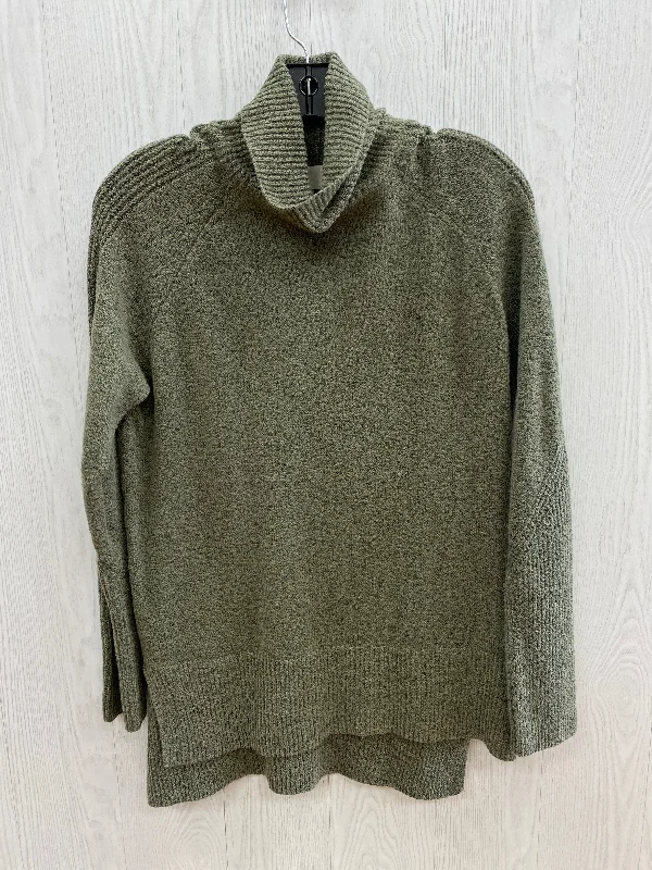 Women's Satin Ruffle Pullovers-Sweater By A New Day In Green, Size: Xs