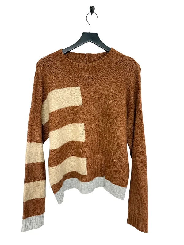 Women's Holiday Pullovers-Sweater By Hem & Thread In Brown, Size: L