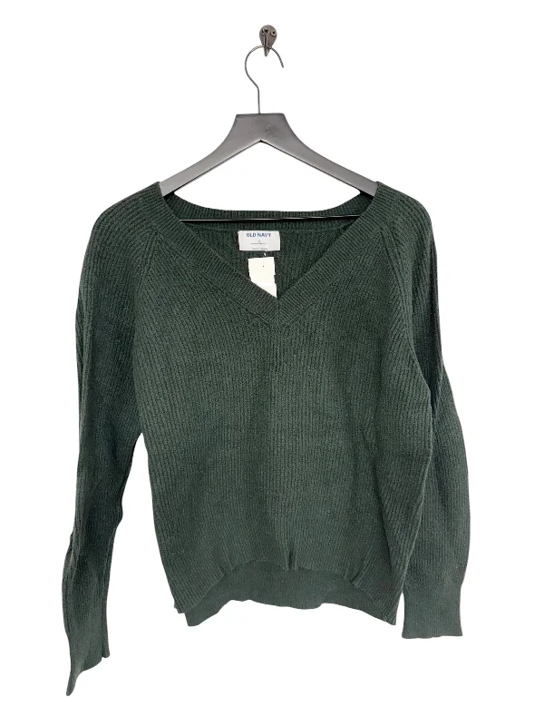 Women's Zip-Up Ruffle Pullovers-Sweater By Old Navy In Green, Size: S