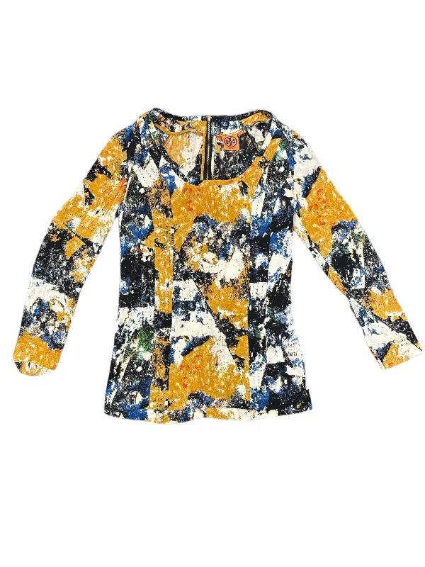 Women's Lantern Sleeve Blouses-Top Long Sleeve Designer By Tory Burch In Multi-colored, Size: S