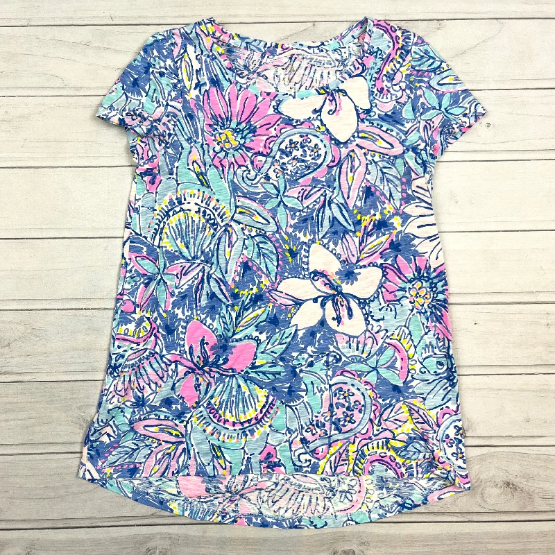 Women's Cap Sleeve Blouses-Top Short Sleeve Designer By Lilly Pulitzer  Size: Xs