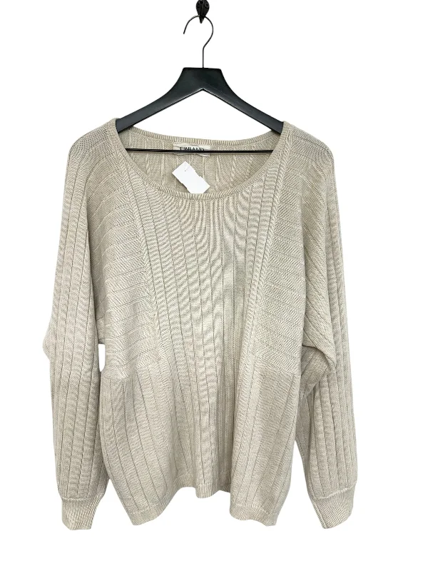 Women's Everyday Pullovers-Sweater By Clothes Mentor In Cream, Size: L