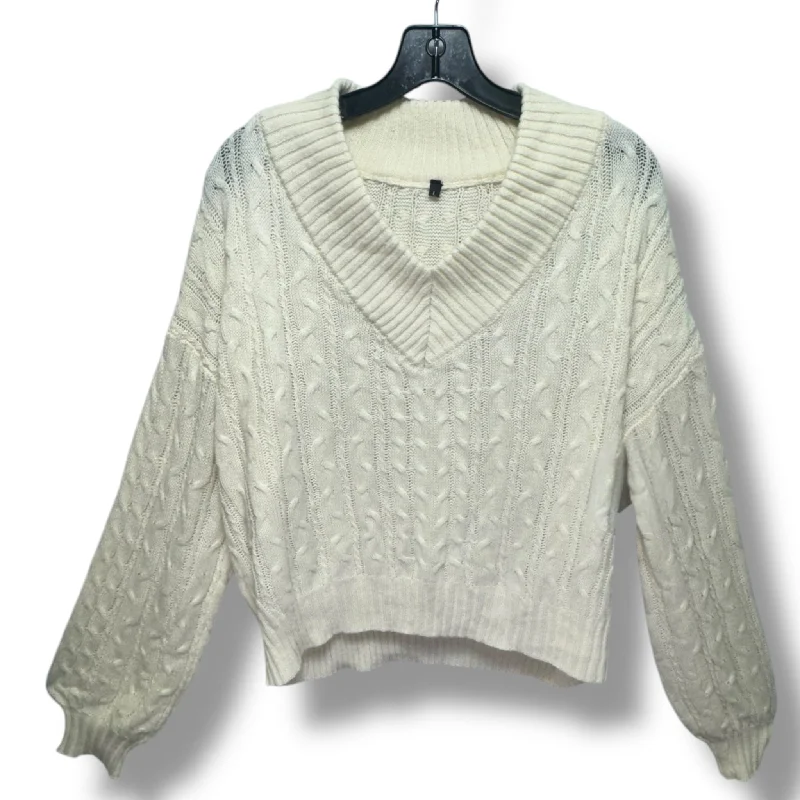 Women's Wool Pullovers-Sweater Unbranded In Cream, Size: L