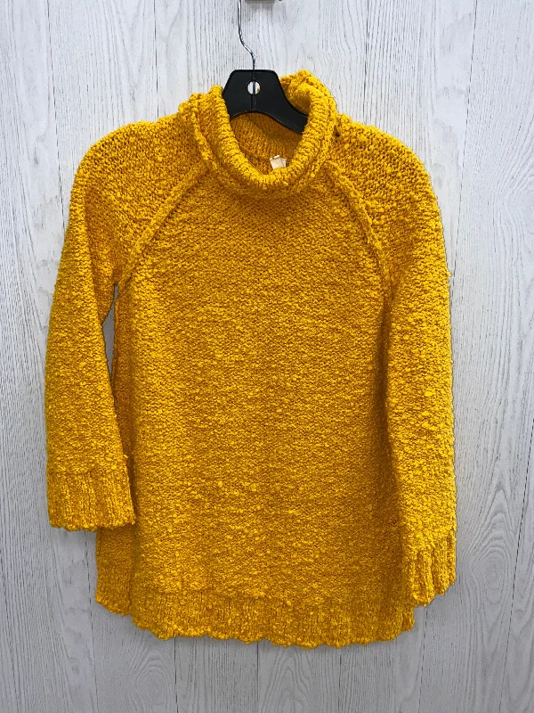 Women's Polka Dot Pullovers-Sweater By Anthropologie In Gold, Size: S