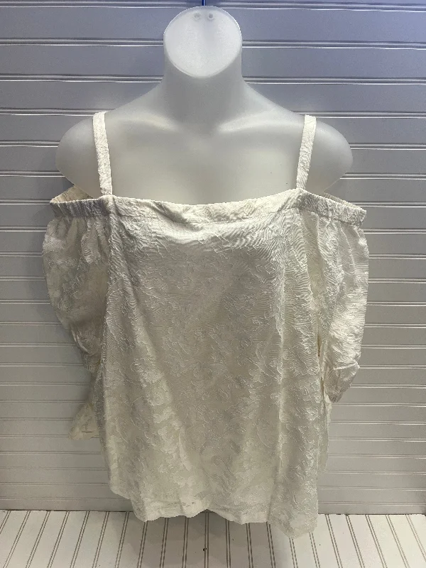 Women's Metallic Blouses-Top Short Sleeve Designer By Lauren By Ralph Lauren  Size: 3x