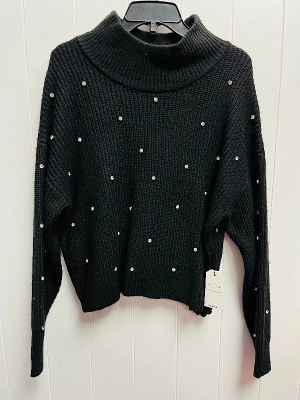 Women's Long Sleeve Pullovers-Sweater By Express In Black, Size: L