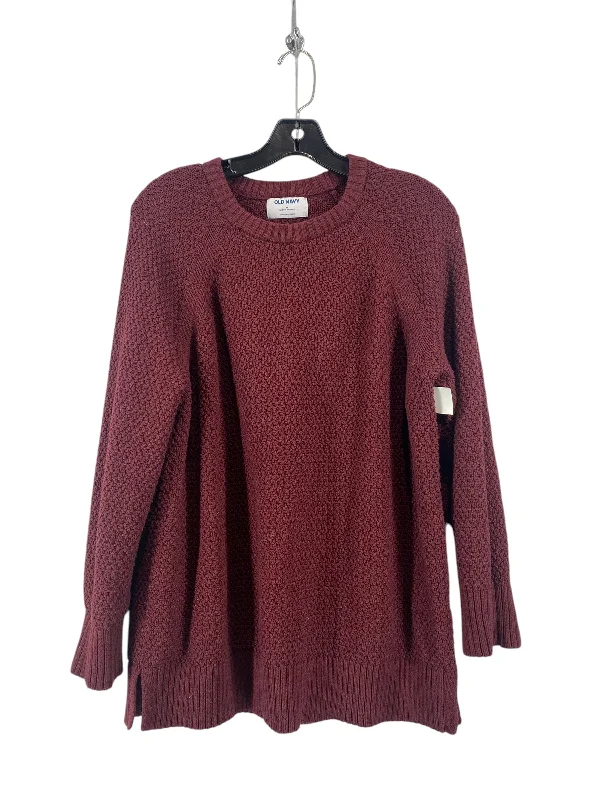 Women's High-Waisted A-Line Pullovers-Sweater By Old Navy In Maroon, Size: M