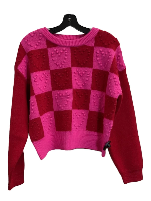 Women's UV Protection Pullovers-Sweater By Clothes Mentor In Pink & Red, Size: S