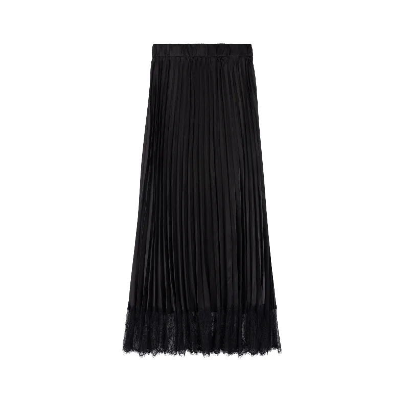 Women's Retro Skirts-Pleated Lace Skirt [Final Sale]